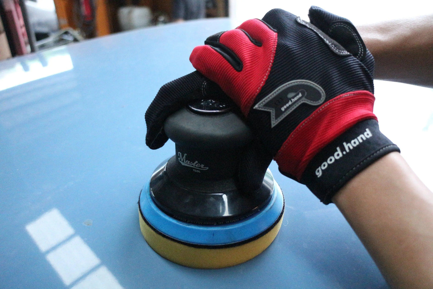 Master Palm 57500 Industrial 5" Heavy Duty Dual Action Random Orbital Palm Sander, 11000 Rpm, 1.2 Hp, 0.2" Orbit Size - 57500 - USD $250 - Master Palm Pneumatic