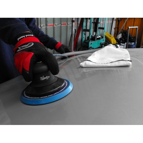 Master Palm 6"  Heavy Duty Dual Action Orbital Palm Pneumatic Air Sander With Self Dust Collect Sack, 1.2hp, 11000 Rpm