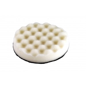 Master Palm Hook and Loop White Waffle Foam Pad Buffer Sponge - Set of 3 Pieces - Pneumatic Air Polisher Accessory, 2 inch