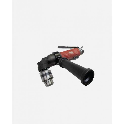 Master Palm Industrial 1/2 inch reversible right angle pneumatic air drill, 1700RPM, with a detachable side handle